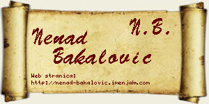 Nenad Bakalović vizit kartica